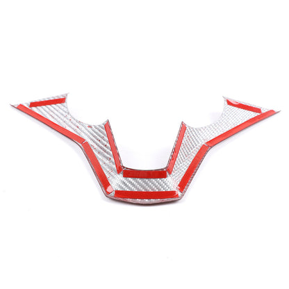 Red Real Carbon Fiber Steering Wheel Base Cover Trim For Cadillac Escalade 2021+ 10