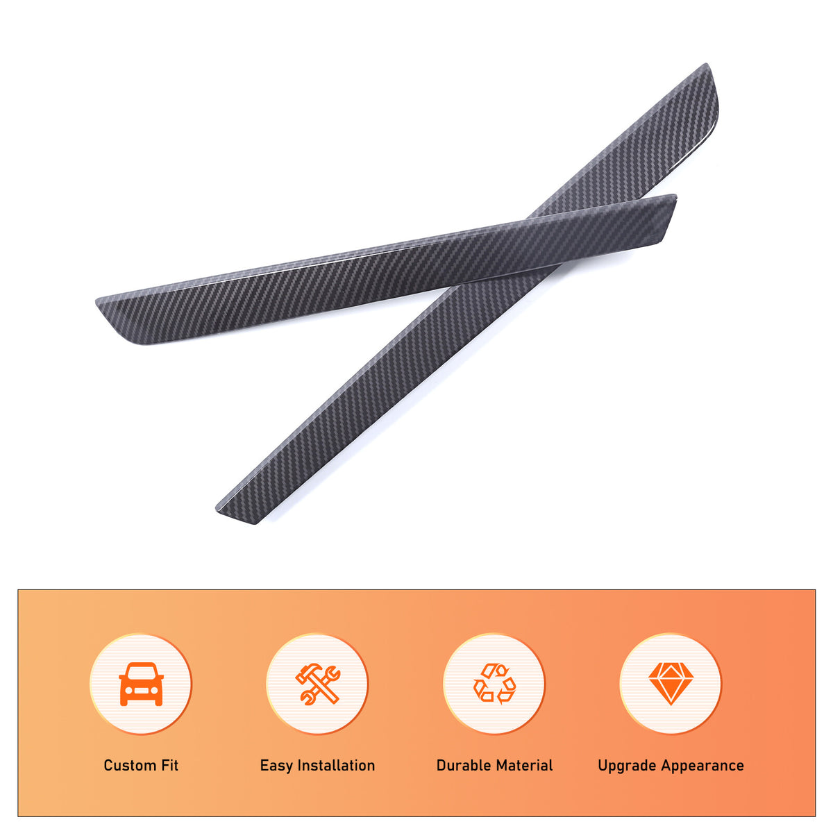 Carbon Tailgate Rear Window Side Trim For Toyota Land Cruiser Prado LC250 24+ US 15