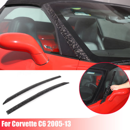 Forge Carbon Fiber Exterior Windshield A-Pillar Cover Trim For Corvette C6 05-13 1