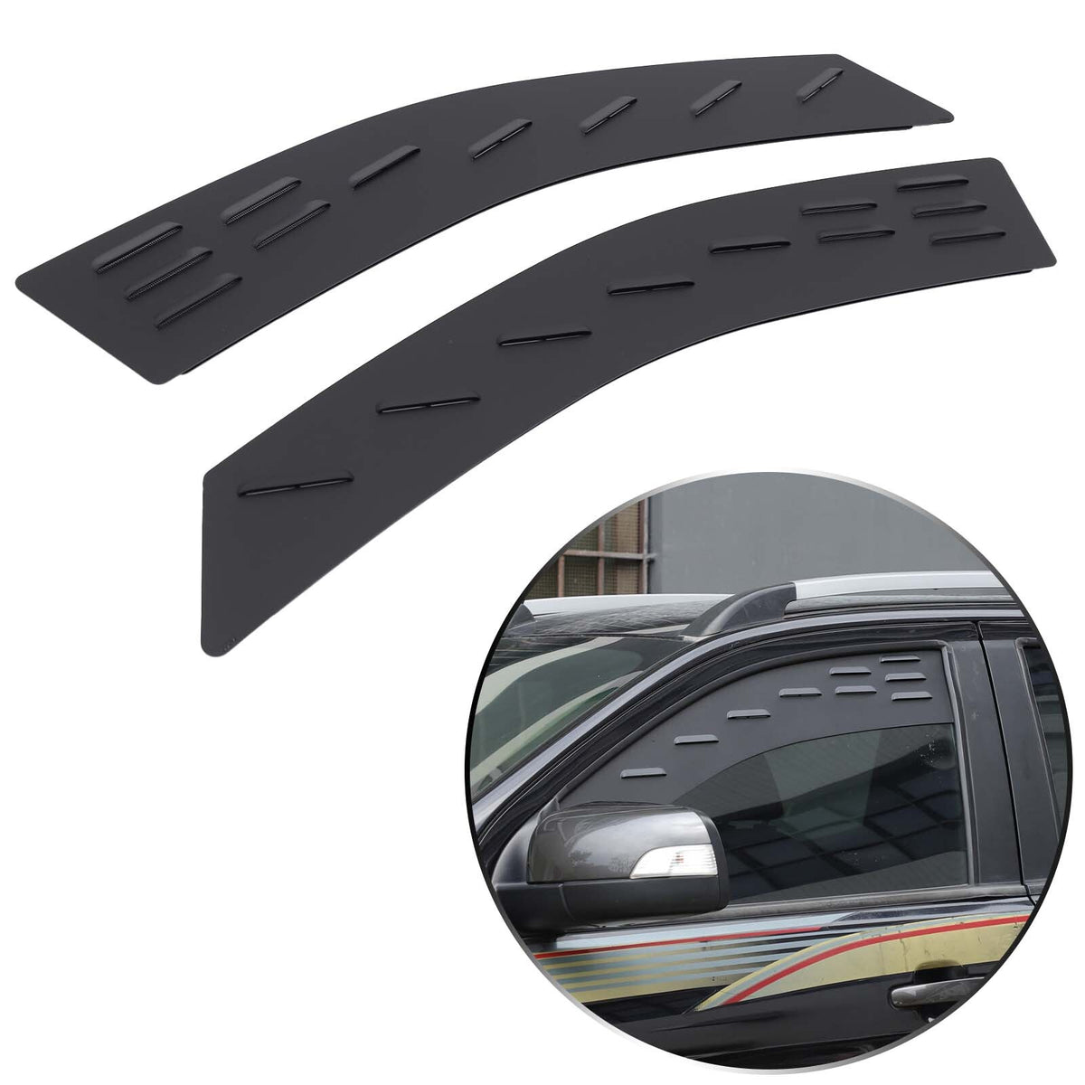 Alloy Front Row Window Vent Louvers Shutter Trim for Ford Ranger T7 T8 2015-2022 11