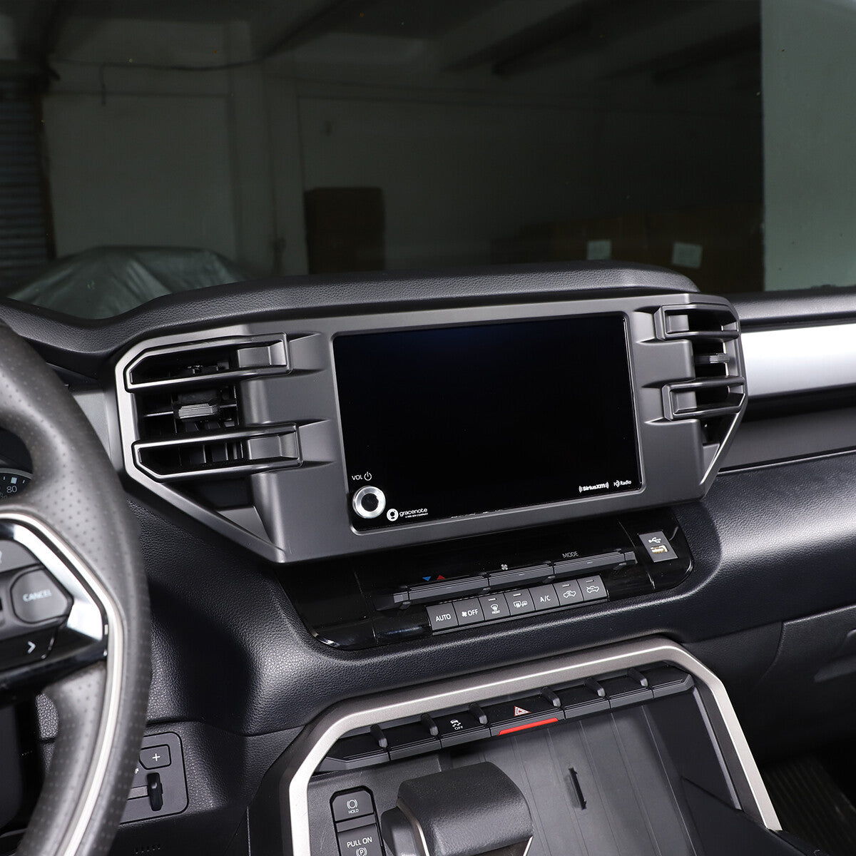Matte Black Center & Side Air vent Frame Trim Cover For Toyota Tundra 2022-2026 2