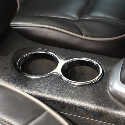 Silver Alloy Water Cup Holder Cover Trim Frame For Hummer H3 2005-09 4