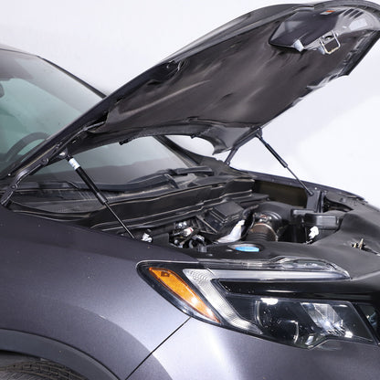 Black Steel Front Hood Lift Support Corner Cover Trim For Honda Pilot 2016-22 US 3