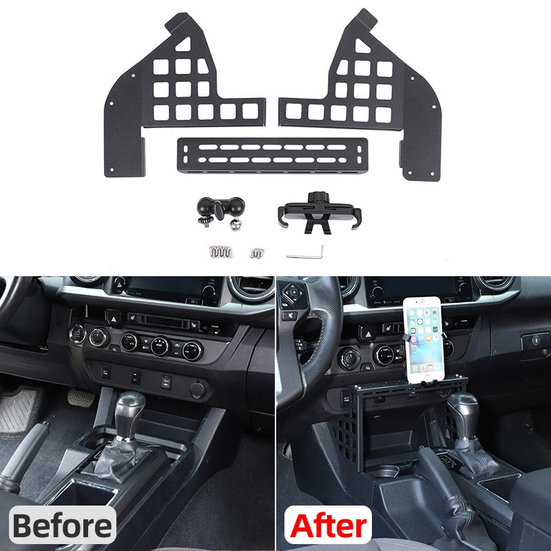 Center Multifunctional Expanding Phone Mount Bracket For Toyota Tacoma 2016-2022 3