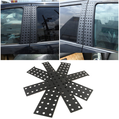 Black Aluminum Alloy Window Center Pillar Trim Panel For Toyota Tundra 2007-21 5