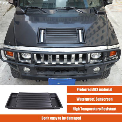 ABS Matte Black Front Hood Grille Engine Cover Trim for Hummer H2 2003-2009 16