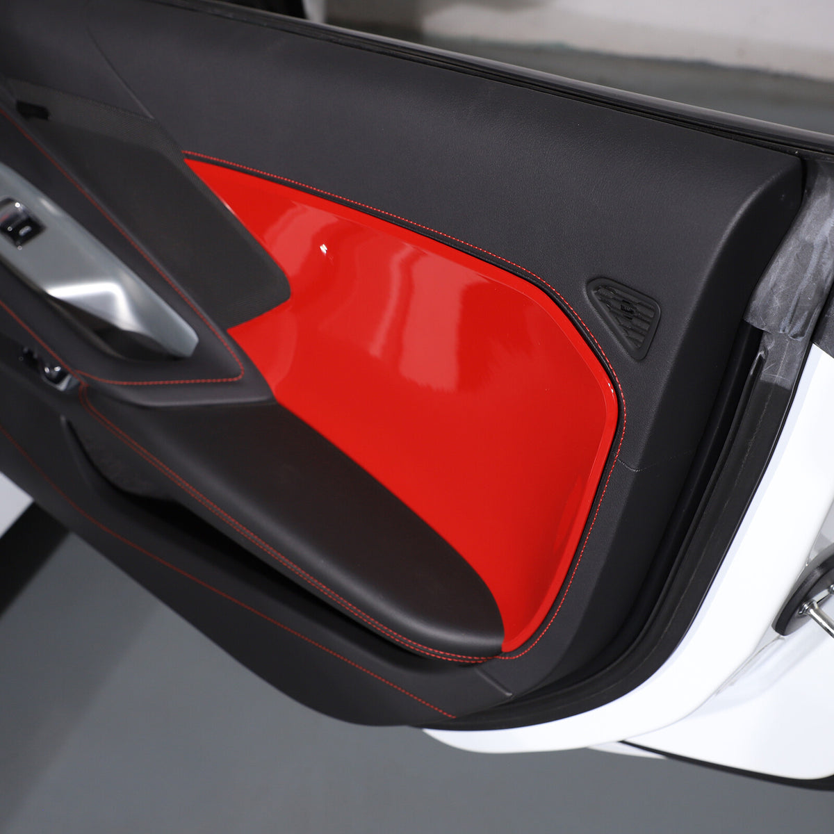Red Full Interior Set Dash Panel Decor Cover Trim Kit For Corvette C8 2020-25 - Variants 1-5 34