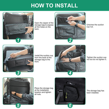 Black Rear Trunk Side Storage Bag Pockets Organizer For BMW X7 G07 2019-23 22
