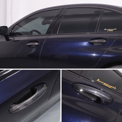 Real Carbon Fiber Exterior Outer Door Handle Trim For BMW 3 Series G20 20-22 4