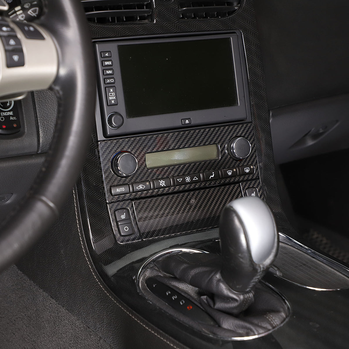 Real Carbon Fiber Center Console Air Conditioner Trim For Corvette C6 2005-13 13