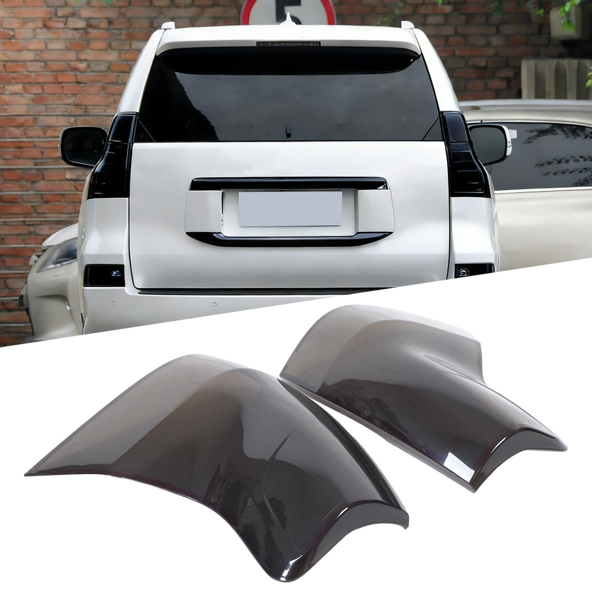 Smoked Black Rear Tail Light Guard Cover Trim Bezel For Lexus GX460 10-23 US 1