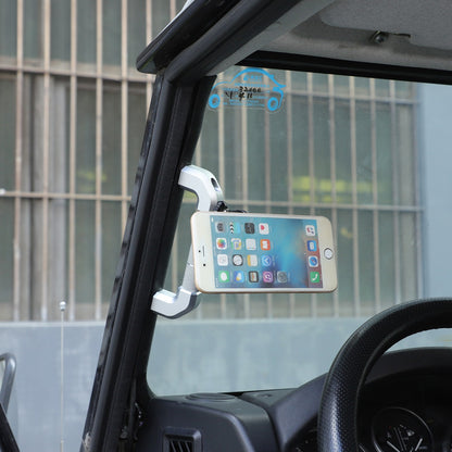 Replace Silver A-Pillar Handle W/Phone Mount For LR Defender L316 2004-2018 15