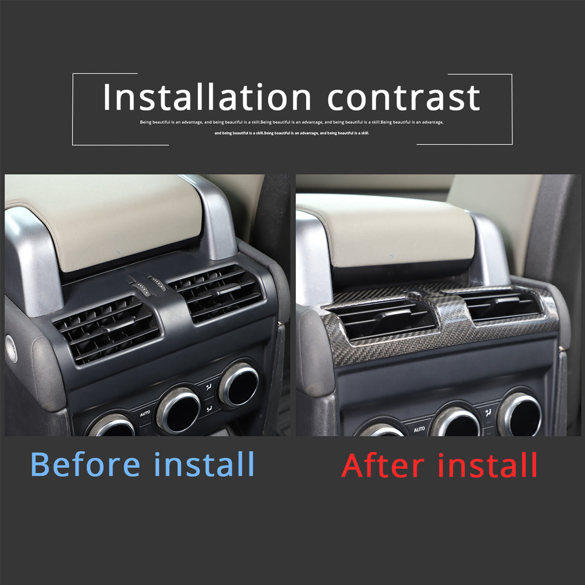 Real Carbon Fiber Rear Air Outlet Vent Panel Trim Cover For LR Defender 2020-24 20