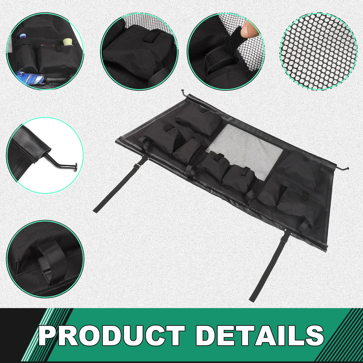 Rear Trunk Cargo Net Storage Bag Tray For Volvo XC90 2015+ 15
