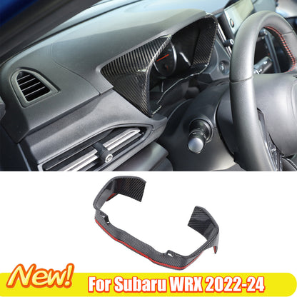 Real Carbon Fiber Center Instrument Panel Dash Trim For Subaru WRX VB 2022-2024 1