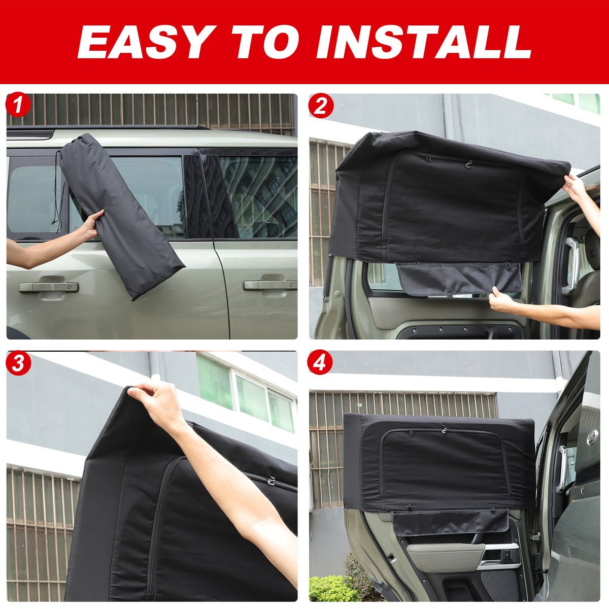 Front Rear Car Door Window Cover Sun Shades For LR Defender L663 20+ US 10