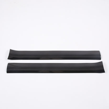 Real Carbon Fiber Built In Scuff Door Sill Bar Plate For Corvette C6 2005-13 6