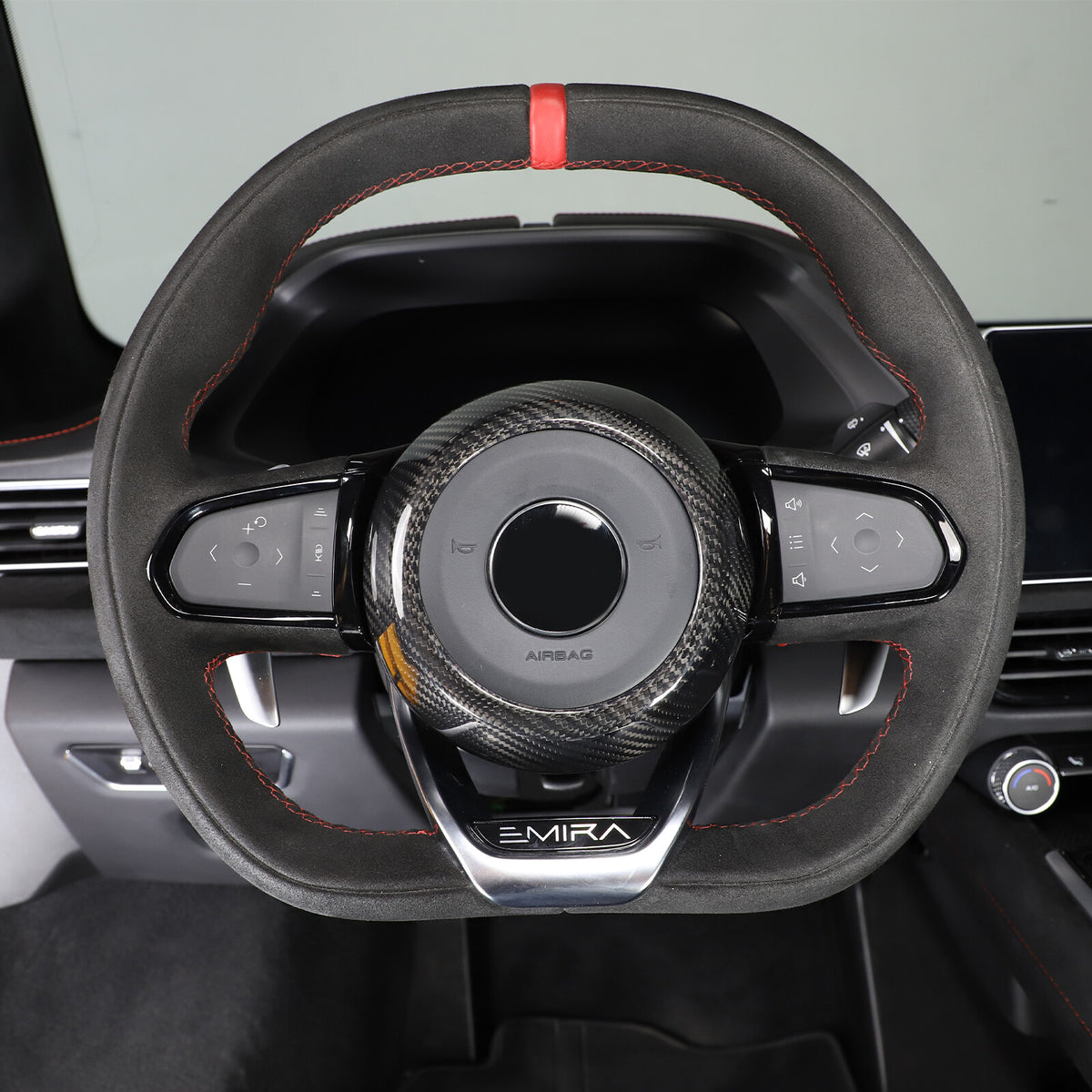 Real Carbon Fiber Steering Wheel Center Surround Cover For Lotus EMIRA 22-25 US 24