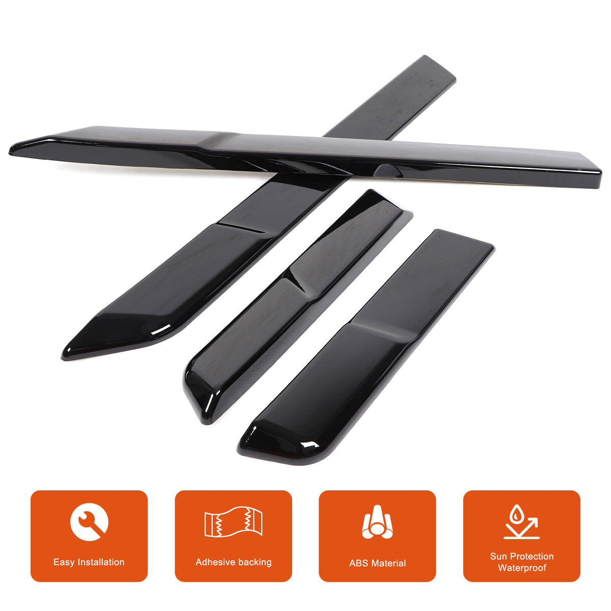 Glossy black Body Side Door Moulding Cover Trim For Toyota Land Cruiser LC250 24 18
