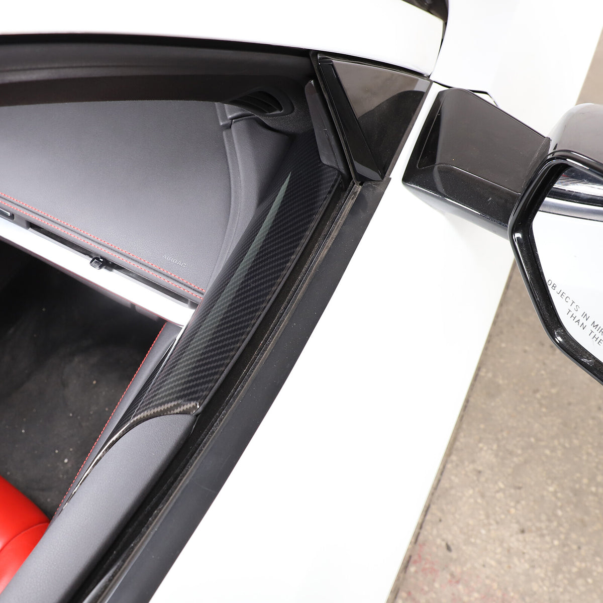 Carbon Fiber ABS Door Speaker Upper Cover Panel Trim For Corvette C8 2020-2026 10