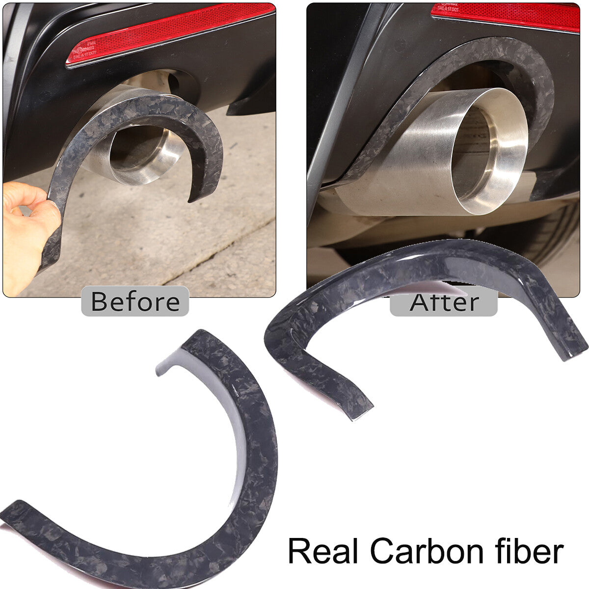 Forged Real Carbon Fiber Rear bumper trim Frame For Toyot-a Supra 2019-2024 1