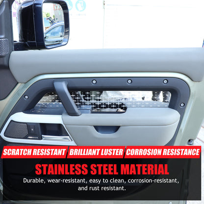 Steel Interior door Panel trim Frame For Land Rover Defender L663 110/130 20-24 8