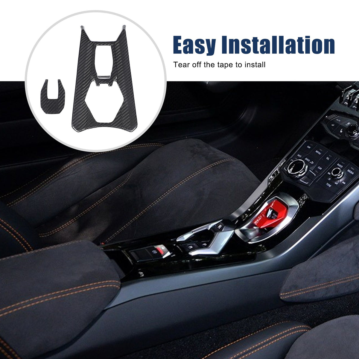 Real Carbon Fiber Center Console Trim For Lamborghini Huracan 580/610 2014-21 17