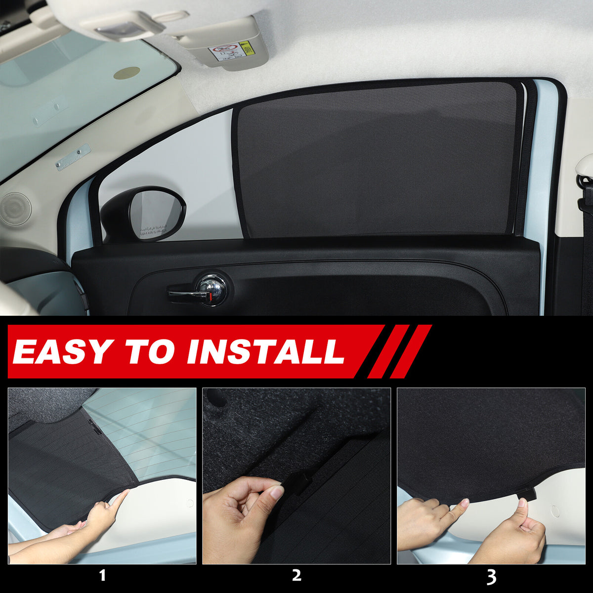 Full Window Screen Full Window Screen Trim Cover For Fiat 500/Abarth 595 695 16+ 20
