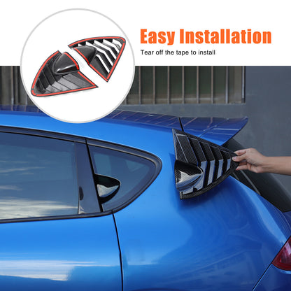ABS Carbon Fiber Rear Side Window Louver Shutter Cover For Seat Leon MK2 08-12 17