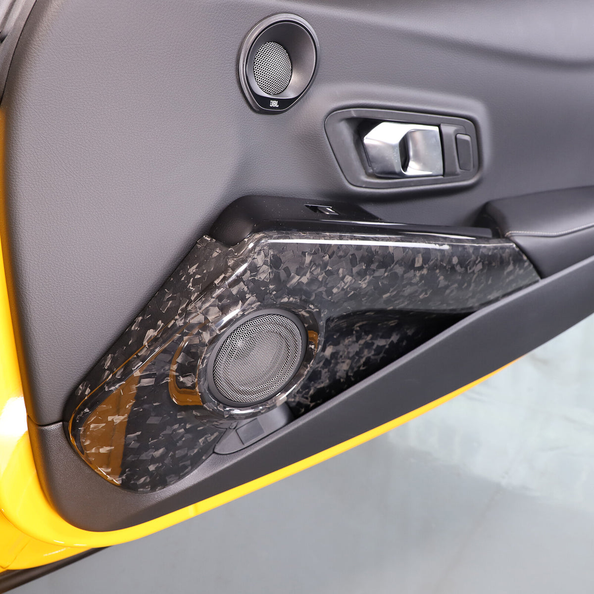 Forged Carbon Fiber Car Door Horn Speaker Panel Cover Trim For Supra A90 2019-24 4