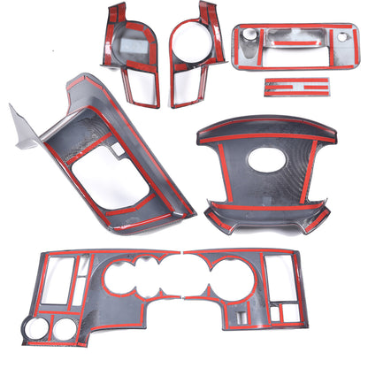 7pcs Carbon Fiber ABS Center Console Cover Trim Frame For Toyota Tundra 2007-13 5