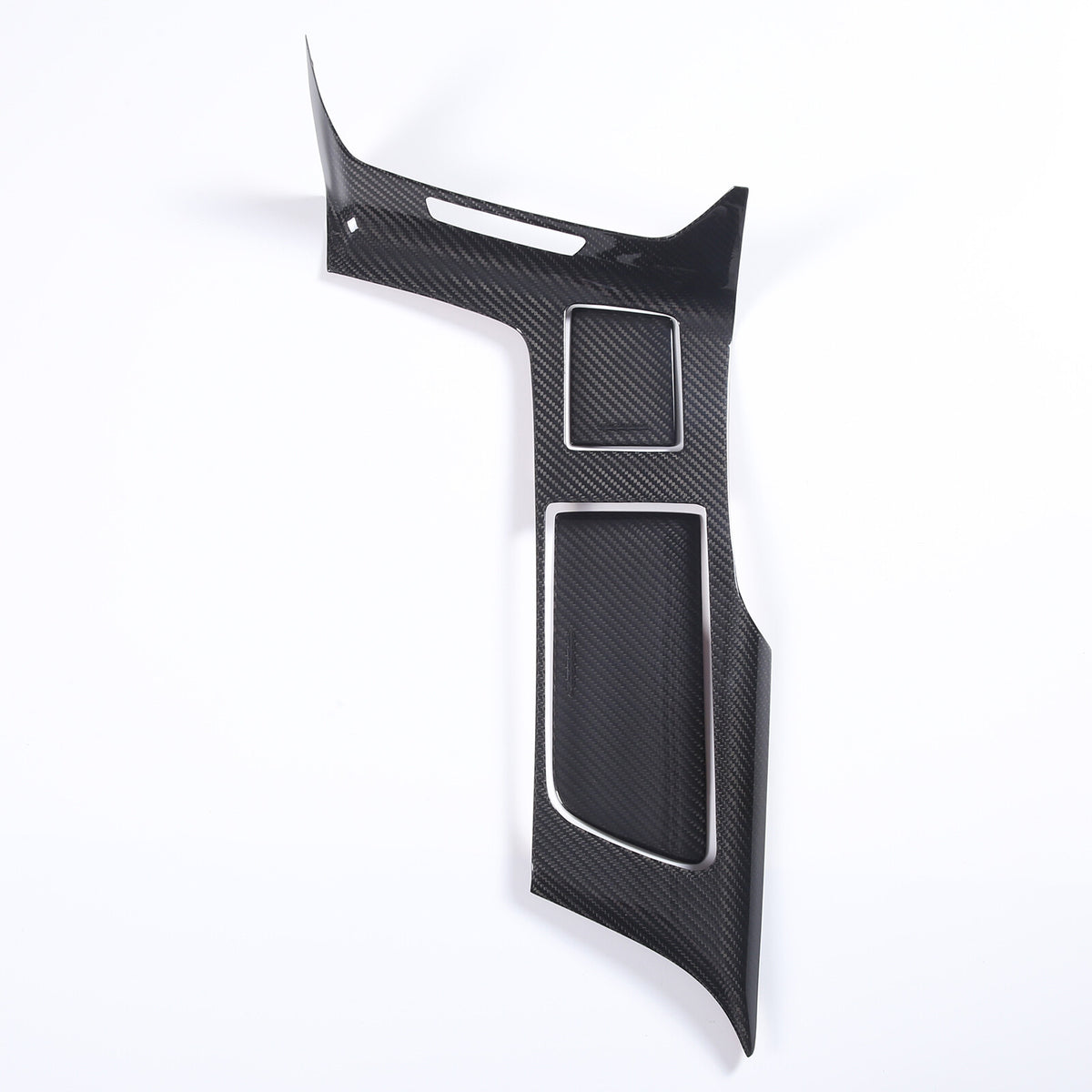 Carbon Fiber For Corvette C7 ZR1 Z06 14-19 Console Water Cup Holder Panel Cover 6