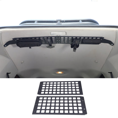 Black Alloy Trunk Roof Molle Storage Panel Rack For Toyota FJ Cruiser 2007-21 3