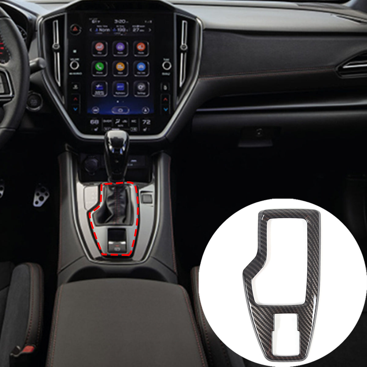 Carbon Fiber ABS Interior Full Cover Trim Kit Set For Subaru WRX AT 2022-2025 - Styles 1-5 12
