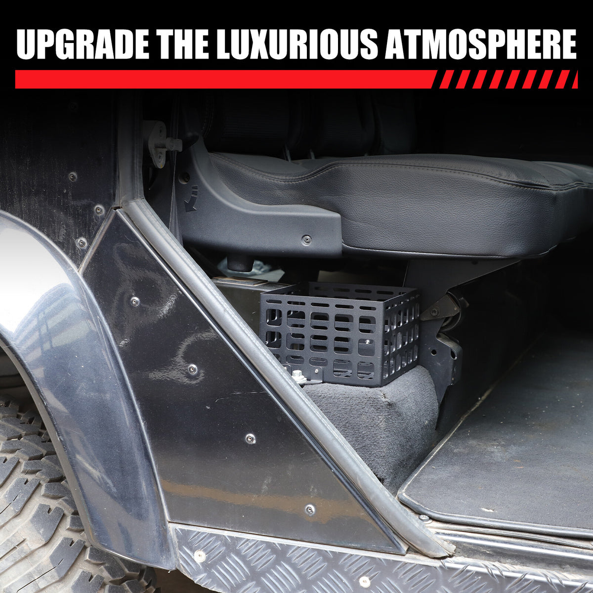 Alloy Second Row Seat Side Storage Basket Tray For LR Defender L316 2004-2018 1
