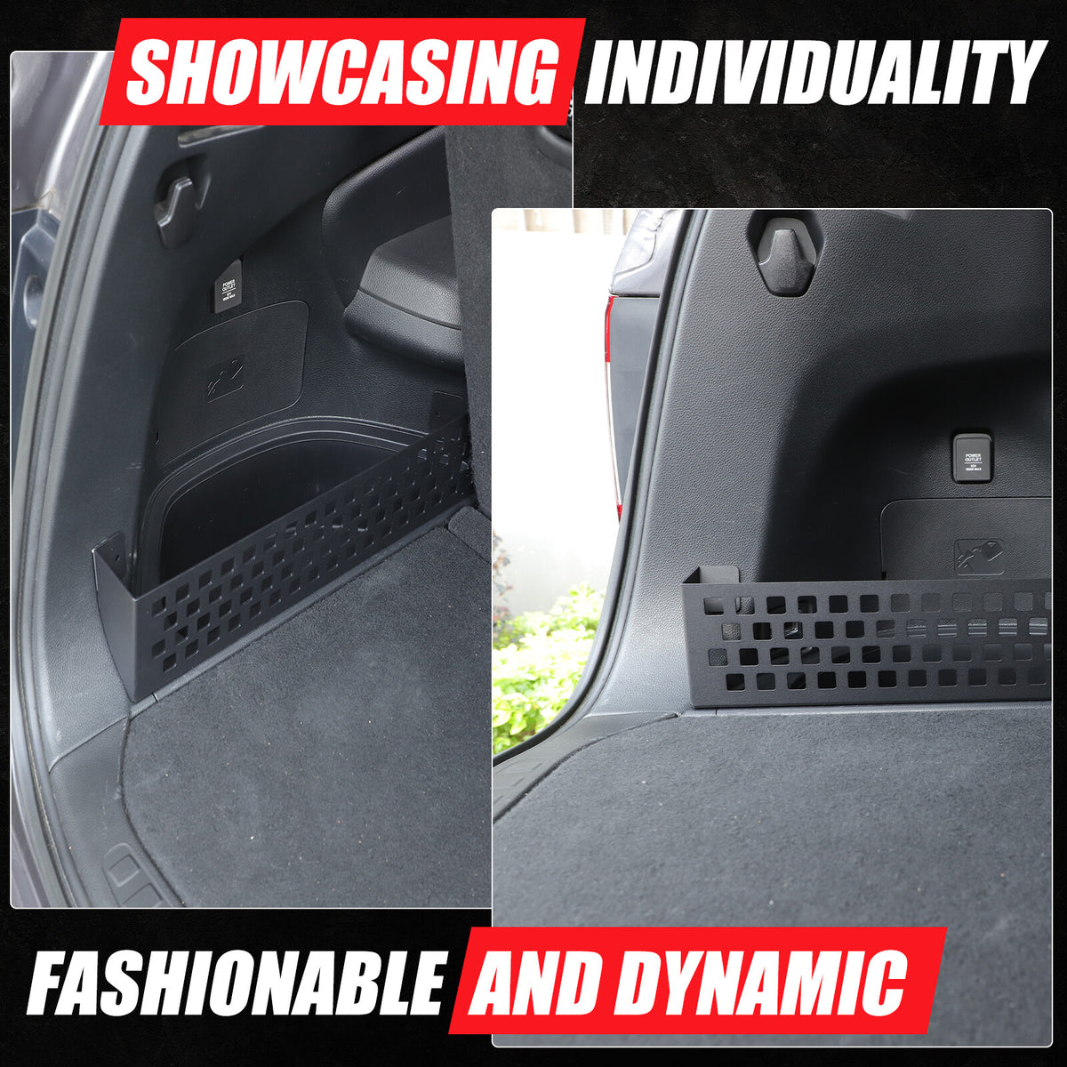 Left Trunk Side Storage Baffle Box Tray Molle Panel For Honda Pilot 2016-2022 3