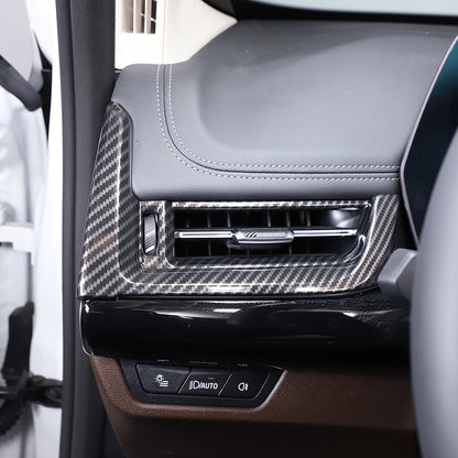 ABS Carbon fiber Center Console air outlet frame Trim For BMW X1 U11 2023-24 14