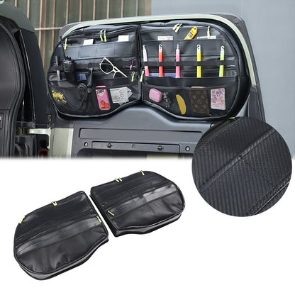 Carbon Pattern Tailgate Window Storage Bag For Land Rover Defender L663 2020+ 1