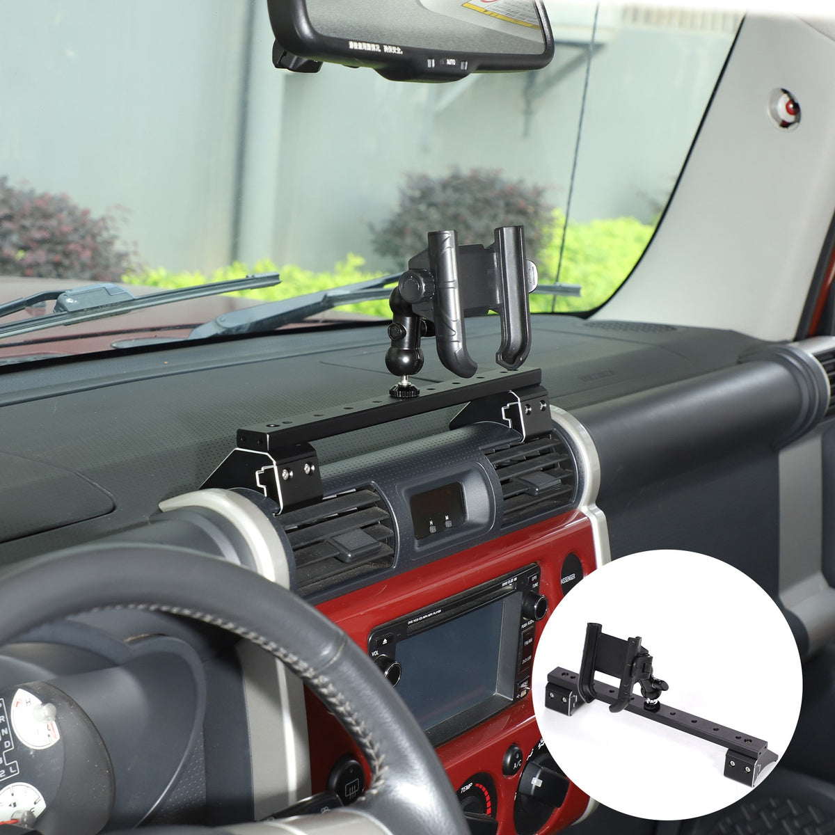U Shape Center Console Phone Holder Bracket For Toyota FJ Cruiser 2007-2021 5