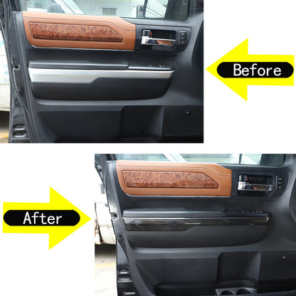 Carbon fiber Color Door Armrest Panel Trim For Toyota Tundra Crew Cab 14-20 12
