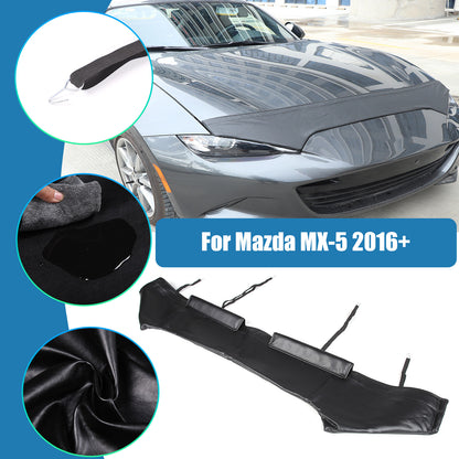 Black Car Bonnet Hood Bra Protector Mask Cover For Mazda MX-5 2016-2023 1