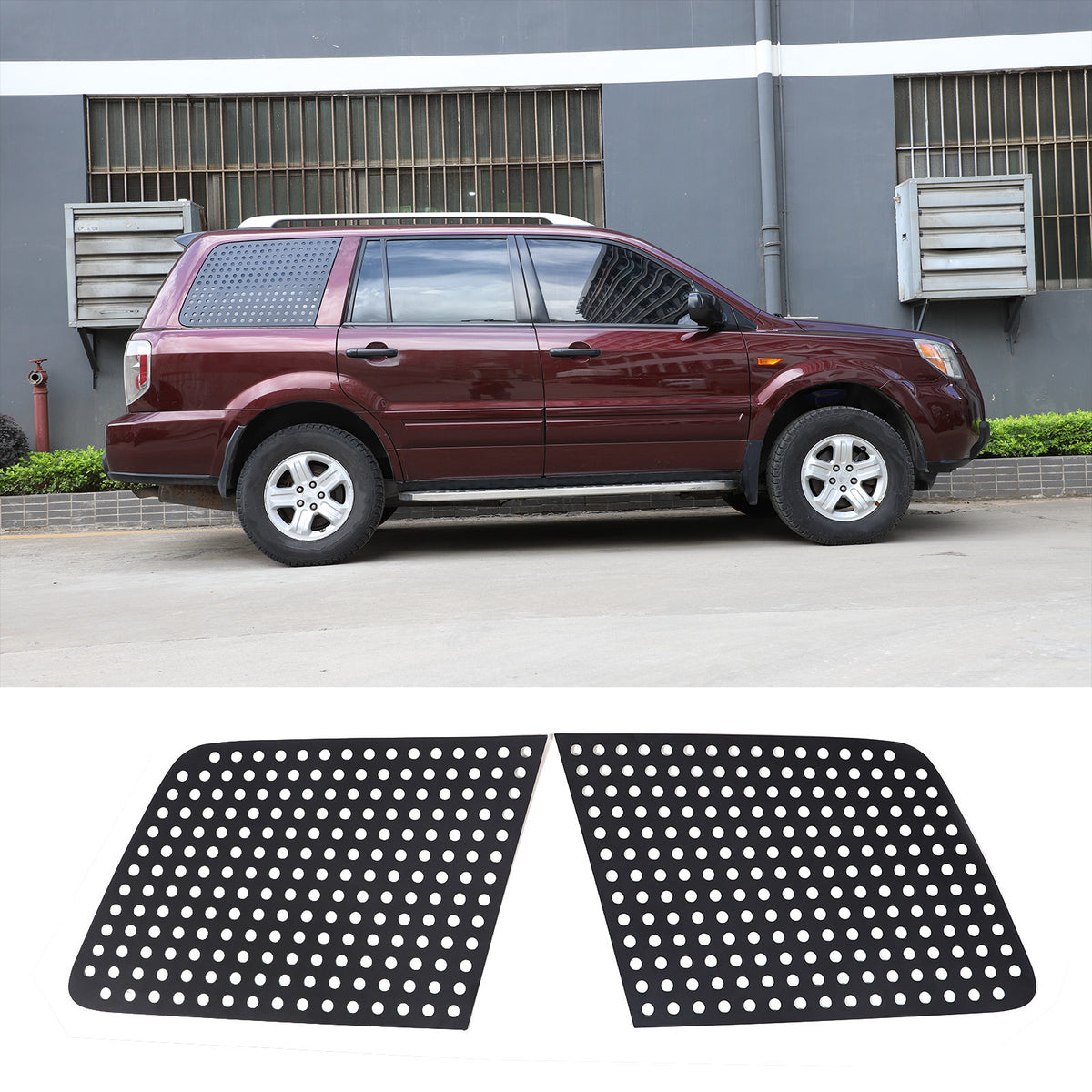 Exterior Rear Quarter Door Window Pillar Cover Trim For Honda Pilot 2003-2008 4