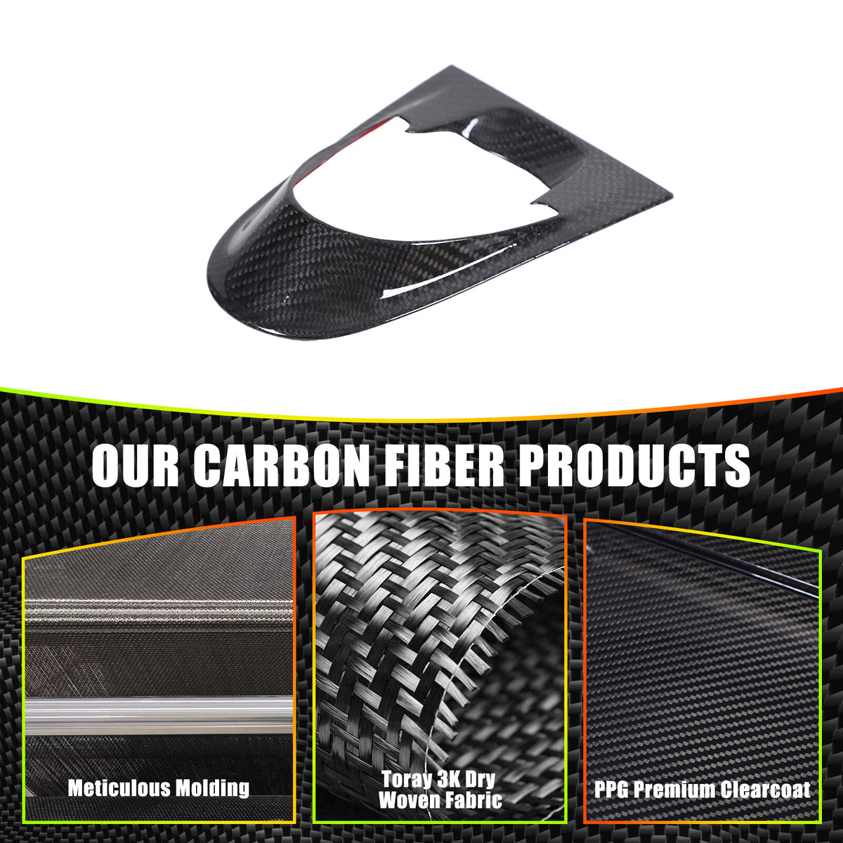 Real Carbon Fiber Instrument Trim Overlay For Porsche Panamera 971 17-23 US 12