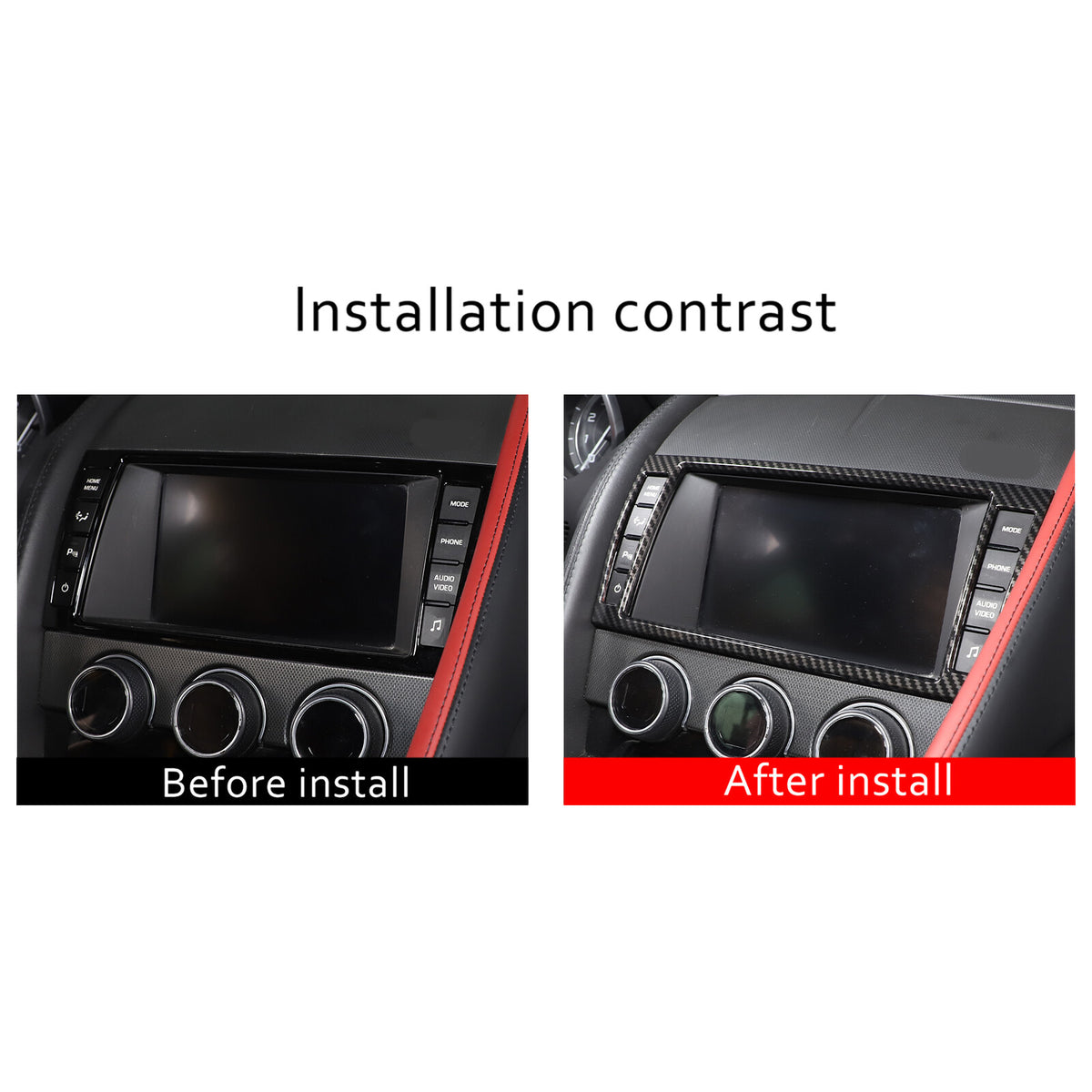 ABS Carbon Fiber Interior Full Set Cover Trim Kit For Jaguar F-type X152 2013-25 - Styles 1-5 40