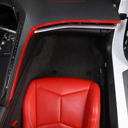 Red Full Interior Set Dash Panel Decor Cover Trim Kit For Corvette C8 2020-25 - Variants 11-15 26
