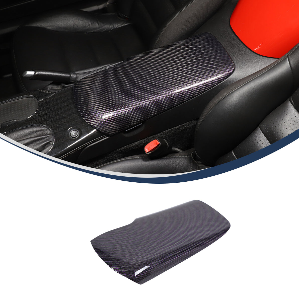 Real Carbon Fiber Center Console Armrest Box Cover Trim For Corvette C6 2005-13 9