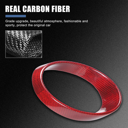 Red Real Carbon Fiber Instrument Tachometer Cover For Ferrari 458/488 2011-2016 3