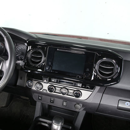 ABS All Black Dashboard Air Vent Outlet Trim Cover For Toyota Tacoma 2016-23 2
