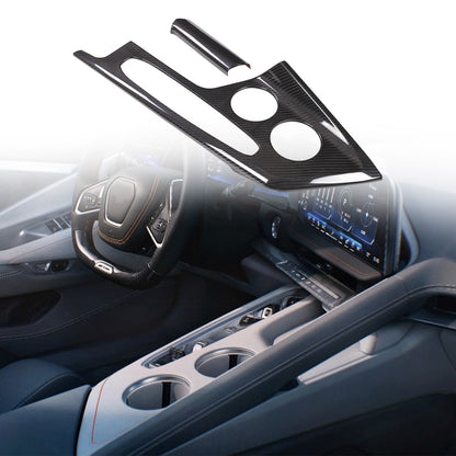 Real Carbon Fiber Center Gear Shift Panel Cover Trim For Corvette C8 2026+ US 14