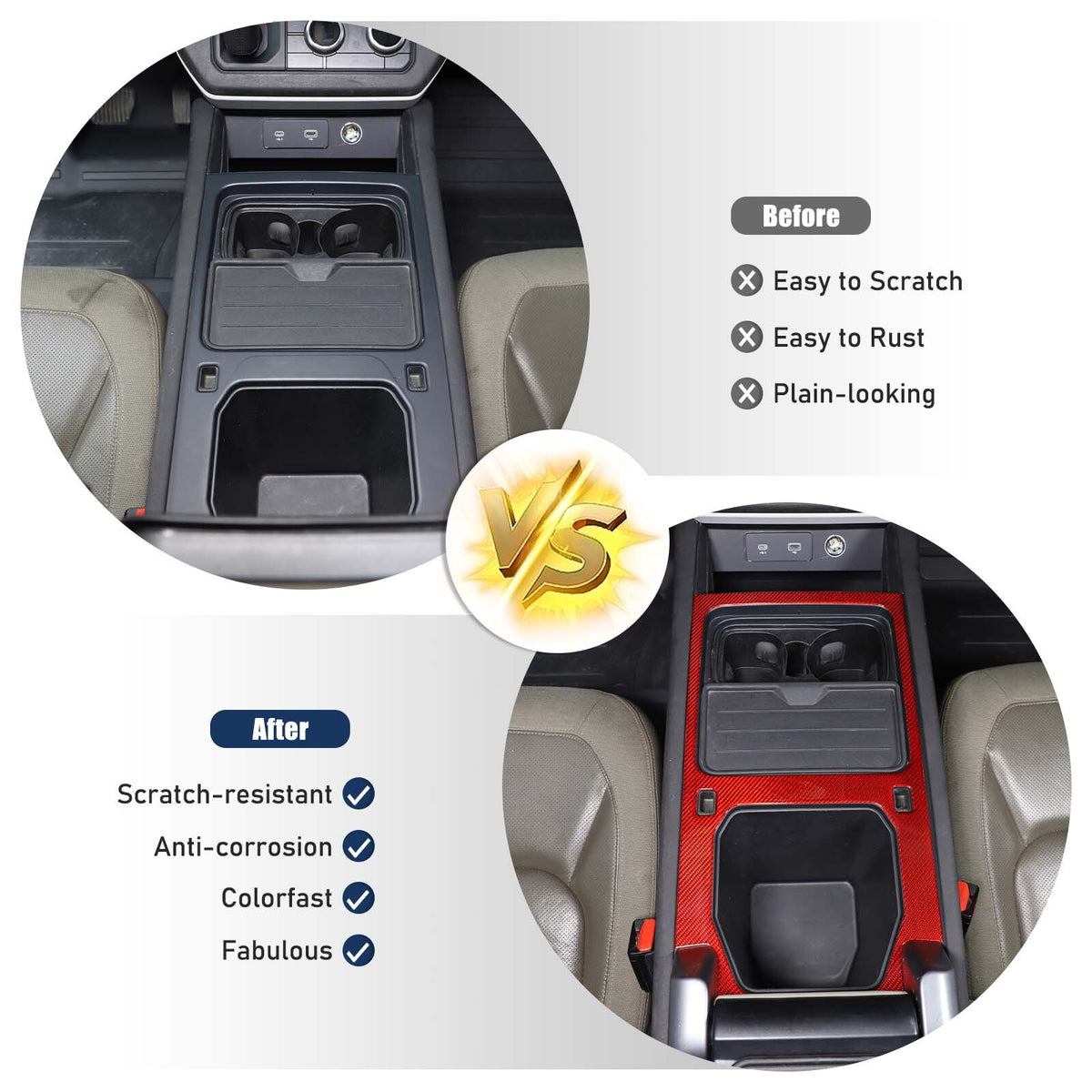 Real Carbon Fiber Console Water Cup Panel Trim For LR Defender L663 110 2020-23 15
